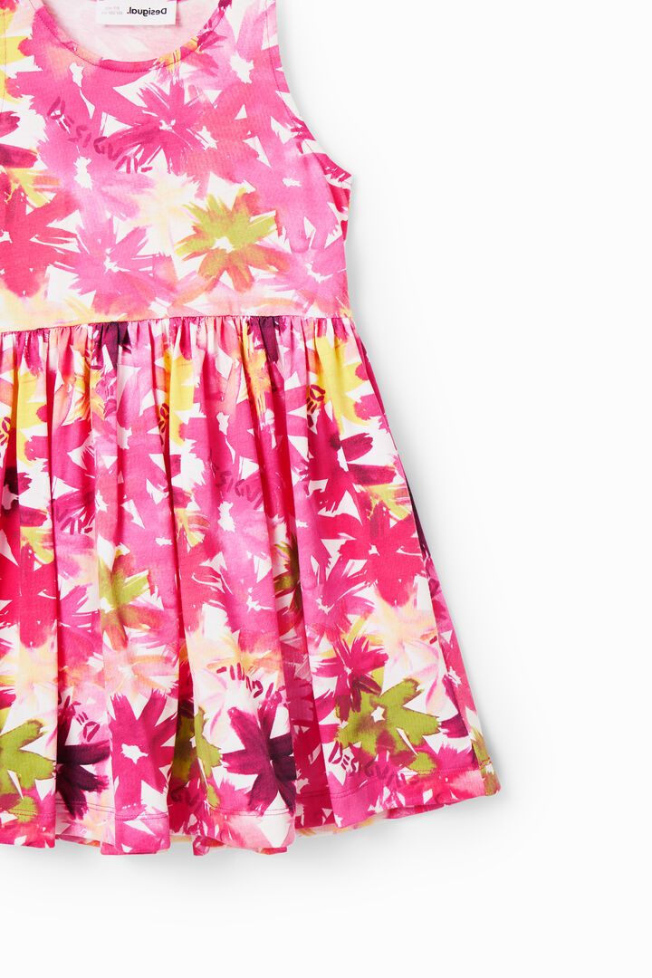 Vestido corto flores acuarela | Desigual