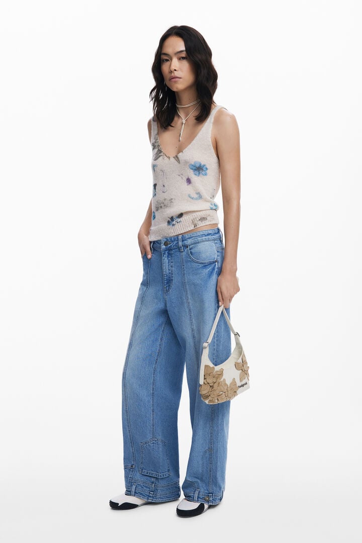 Small floral appliqué bag | Desigual