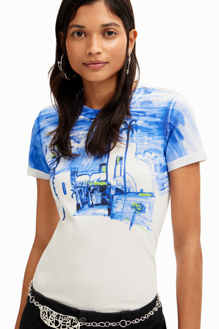 Mediterranean landscape T-shirt | Desigual