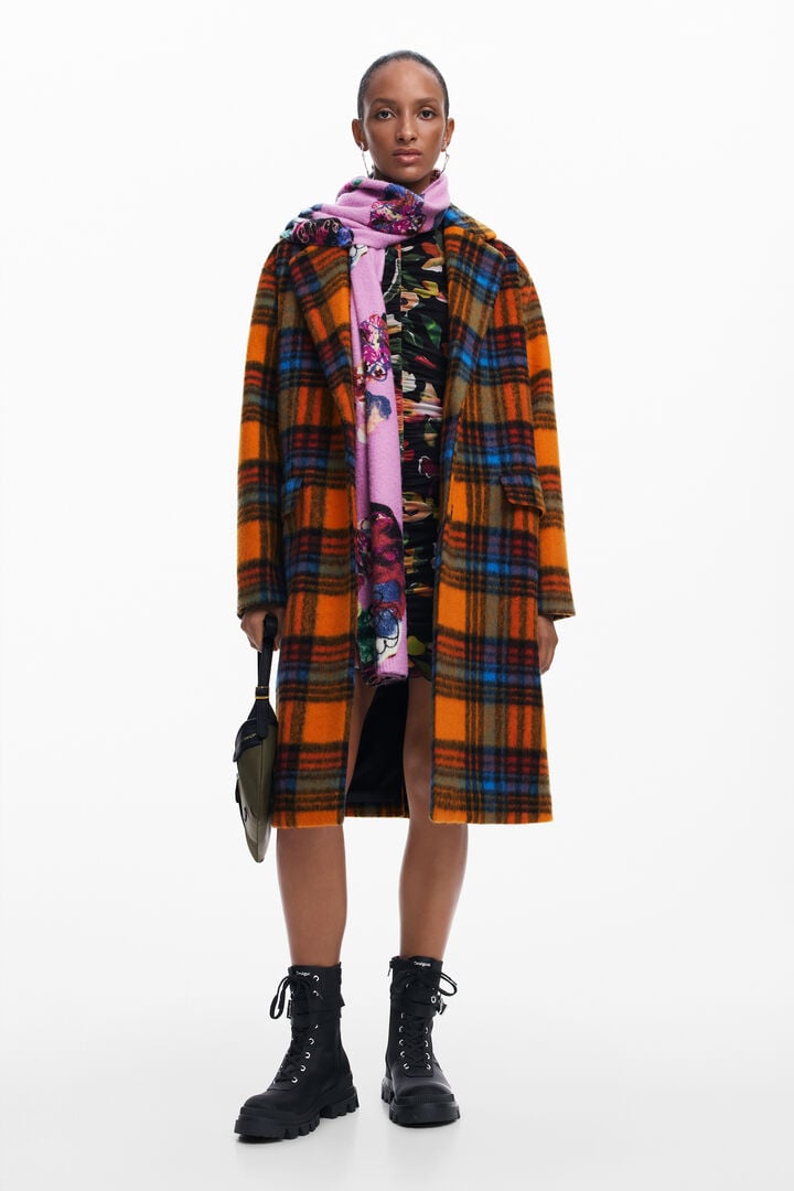 Long checkered coat