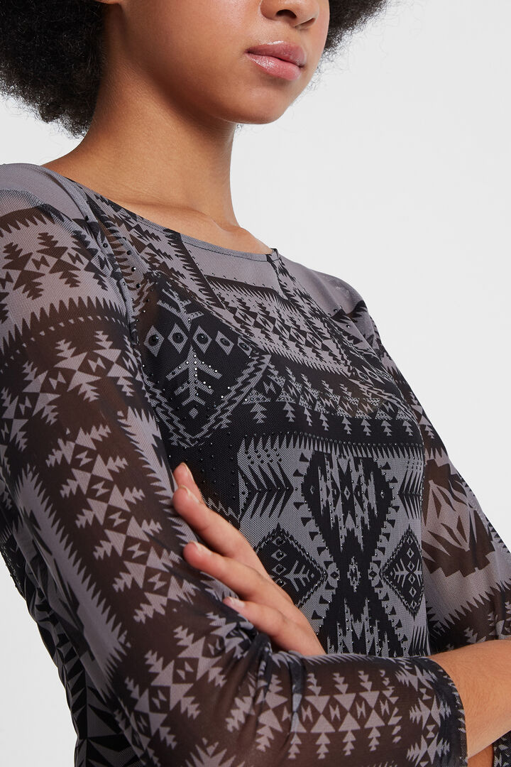 Geometric print fitted dress Designed by M. Christian Lacroix | Desigual
