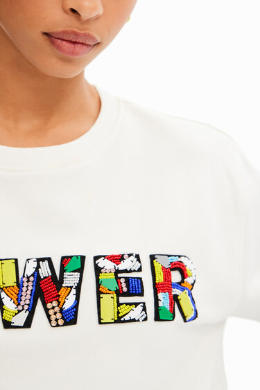 Sweat-shirt patch "Power" | Desigual