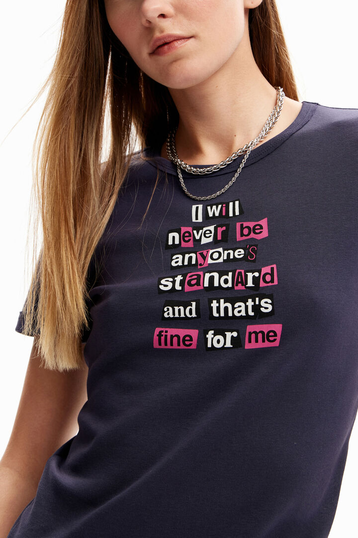 Camiseta mensaje collage | Desigual