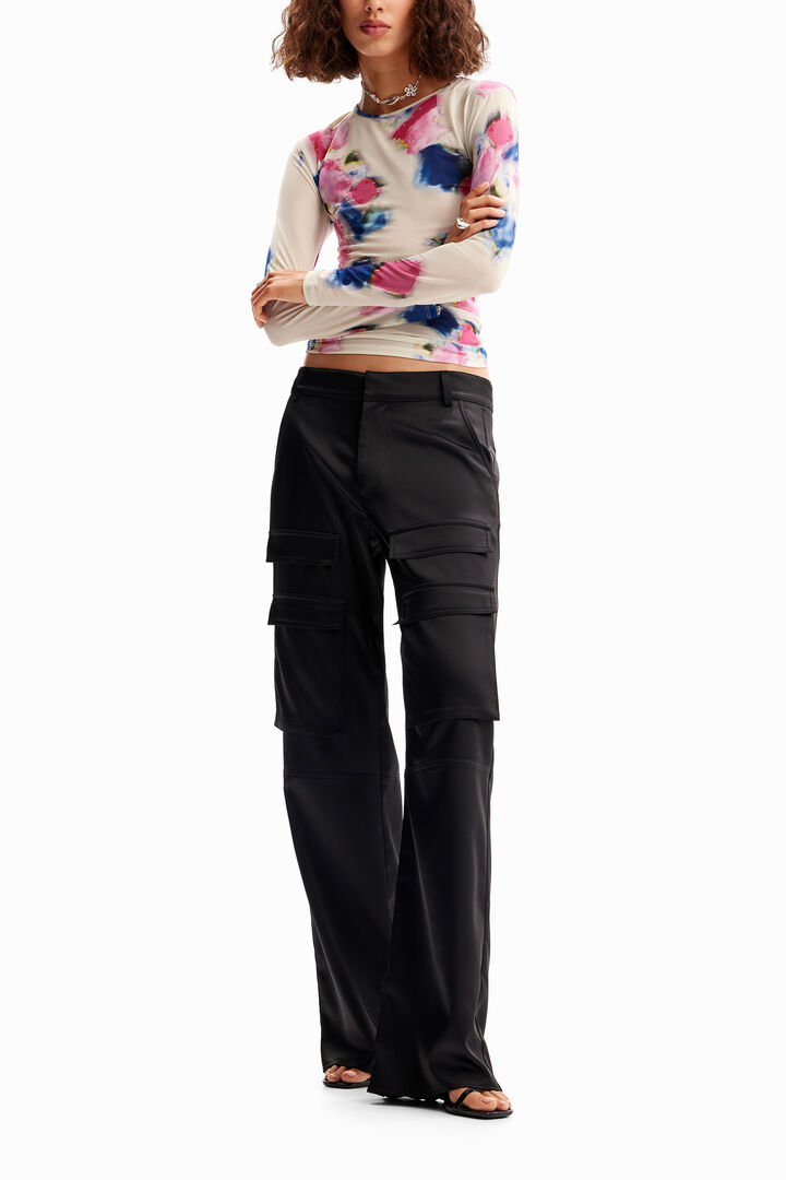 Camiseta floral desenfocada | Desigual