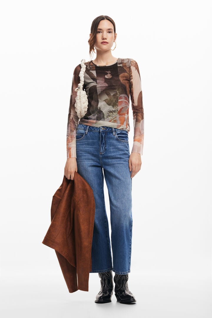 Printed tulle T-shirt | Desigual
