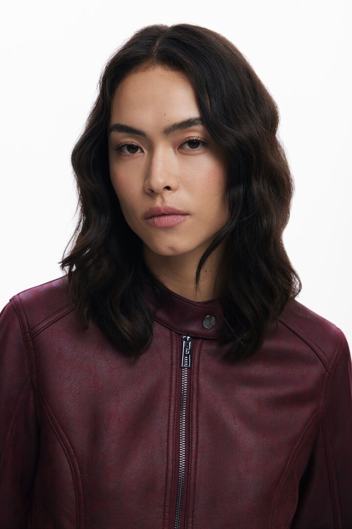 Kombinierte Jacke in Lederoptik | Desigual
