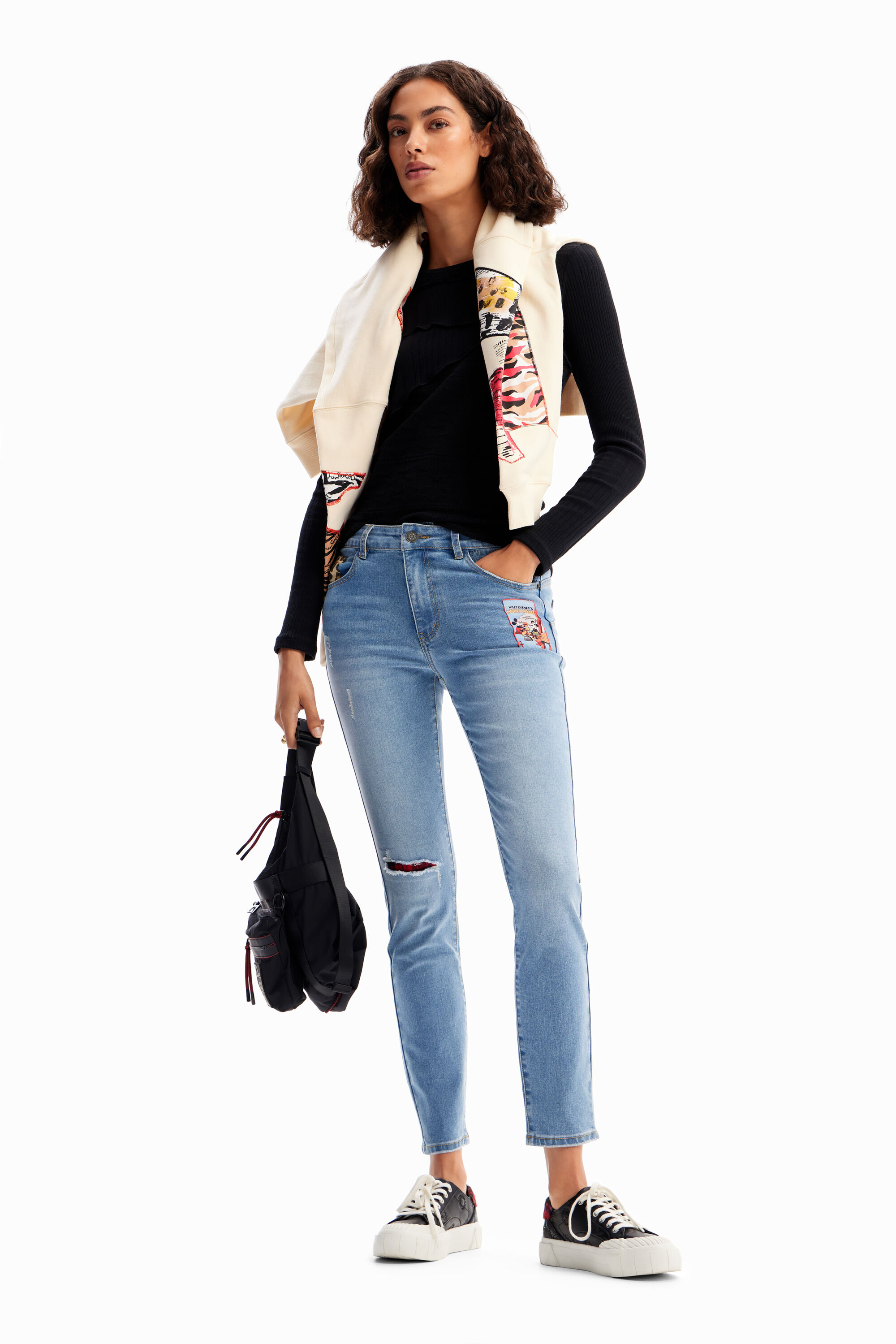 Desigual Mickey Mouse slim push-up jeans