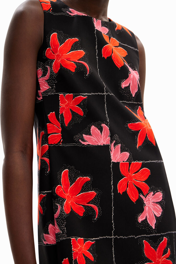 Floral mini pinafore dress | Desigual