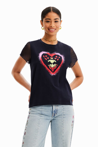 Arty heart T-shirt | Desigual