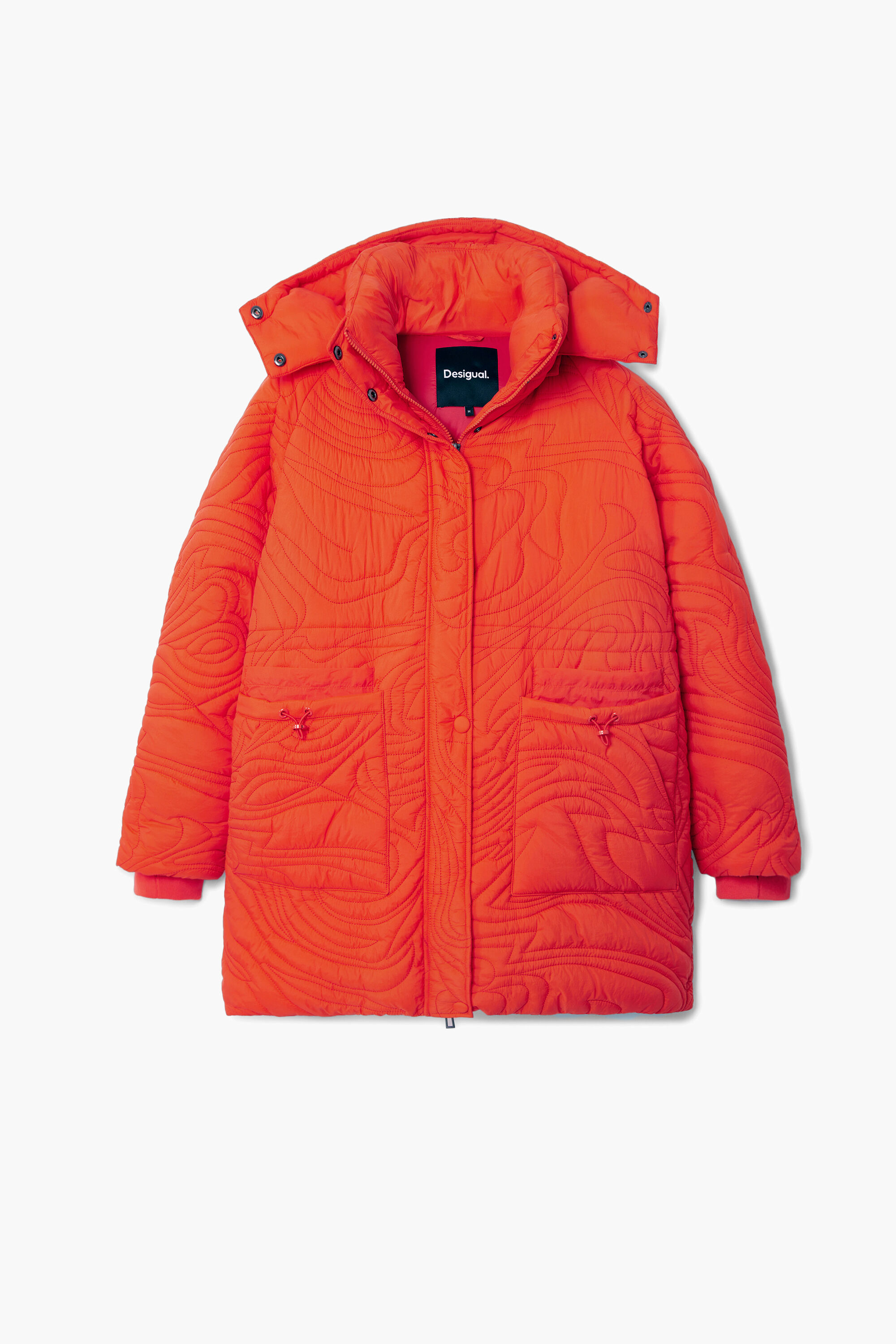 Abrigo acolchado textura - ORANGE - XS