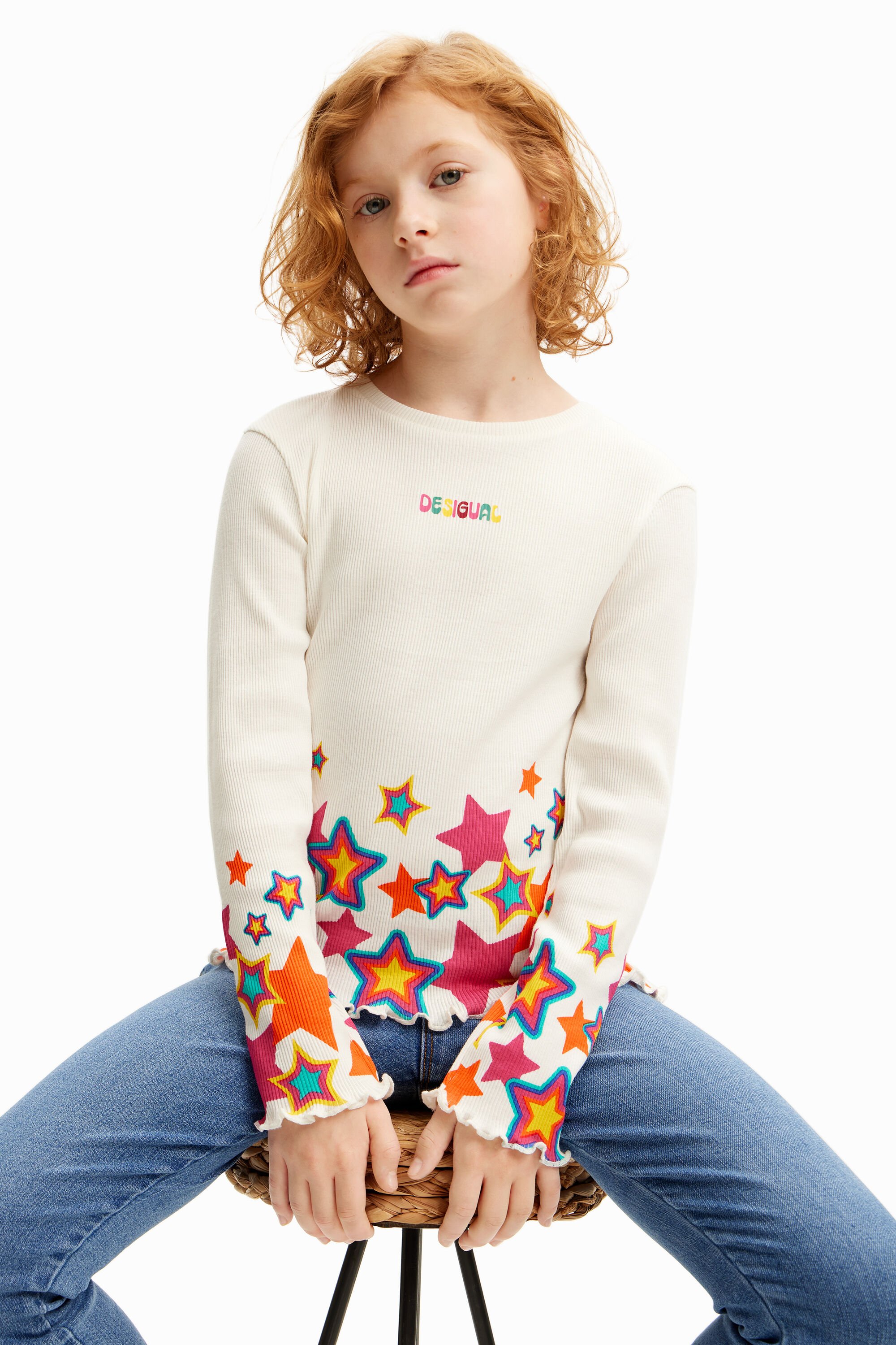 Colorful star T shirt for girls I Desigual