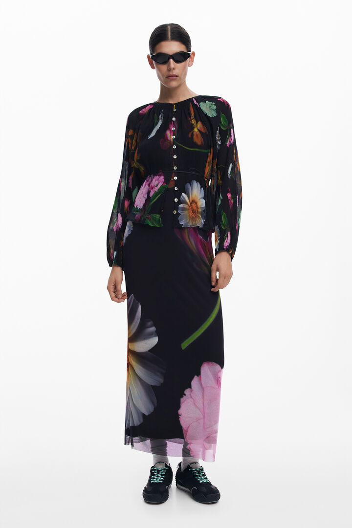 Vestido de tule flor | Desigual