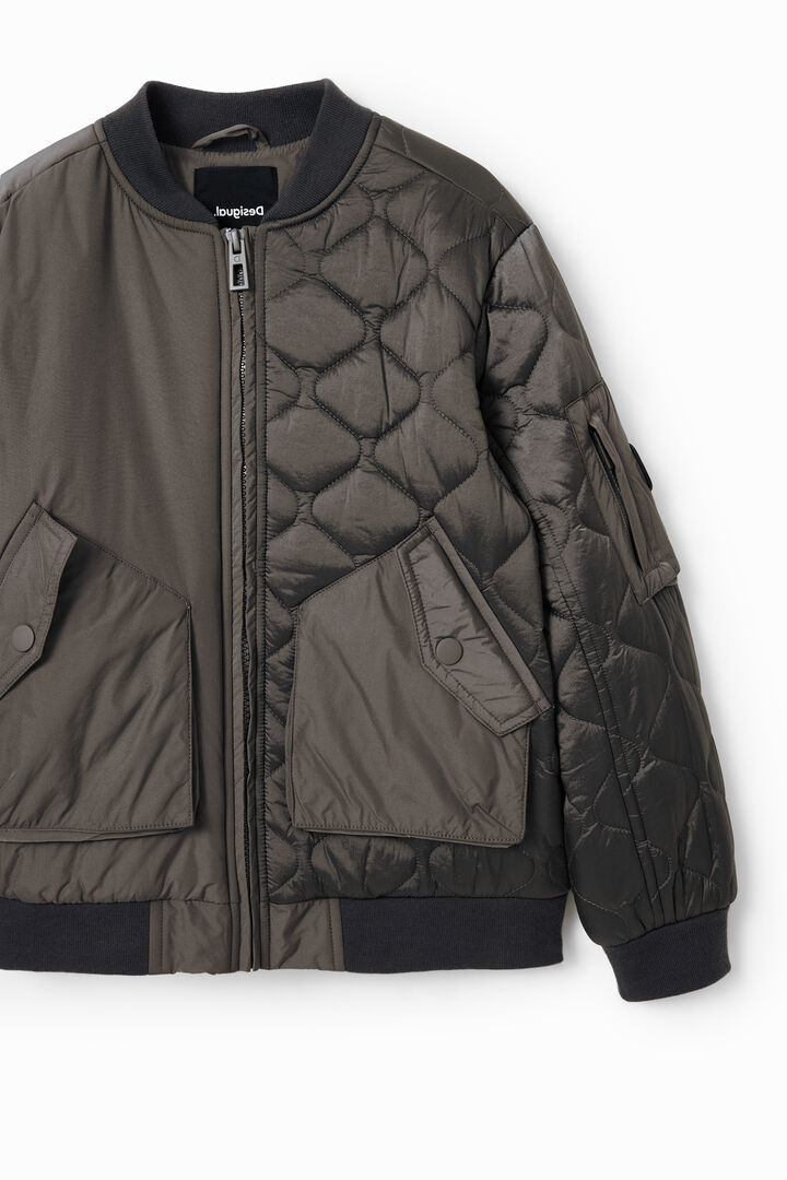 Quilted patch jacket | Desigual
