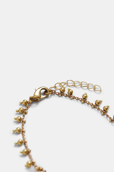 Bracelet petite chaîne dorée charms | Desigual
