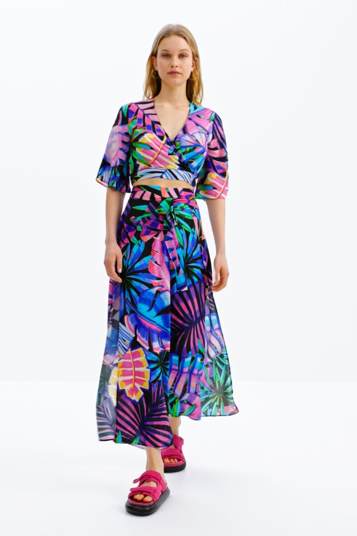 Tropical wrap crop top | Desigual