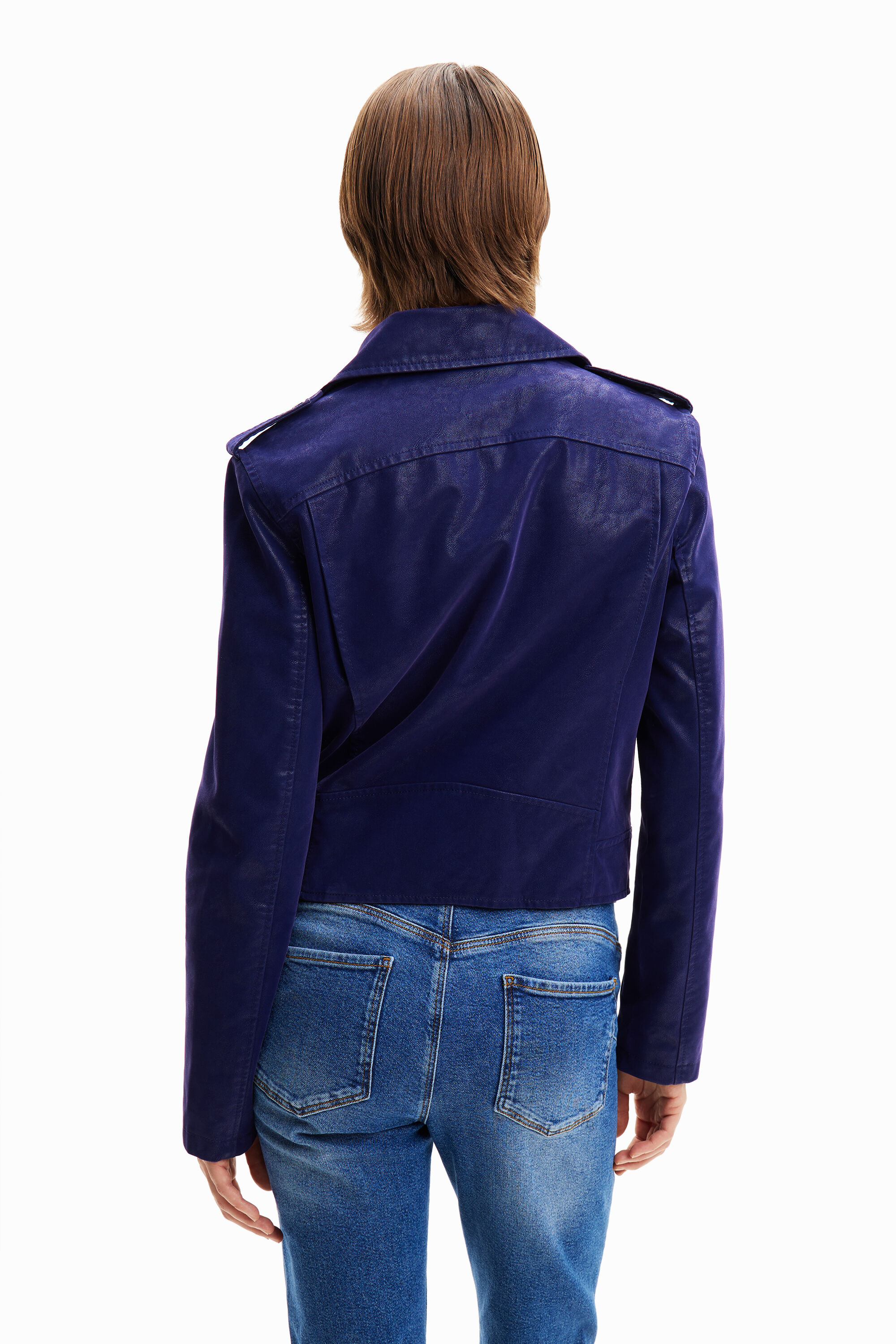 Chaqueta biker textura de mujer I Desigual