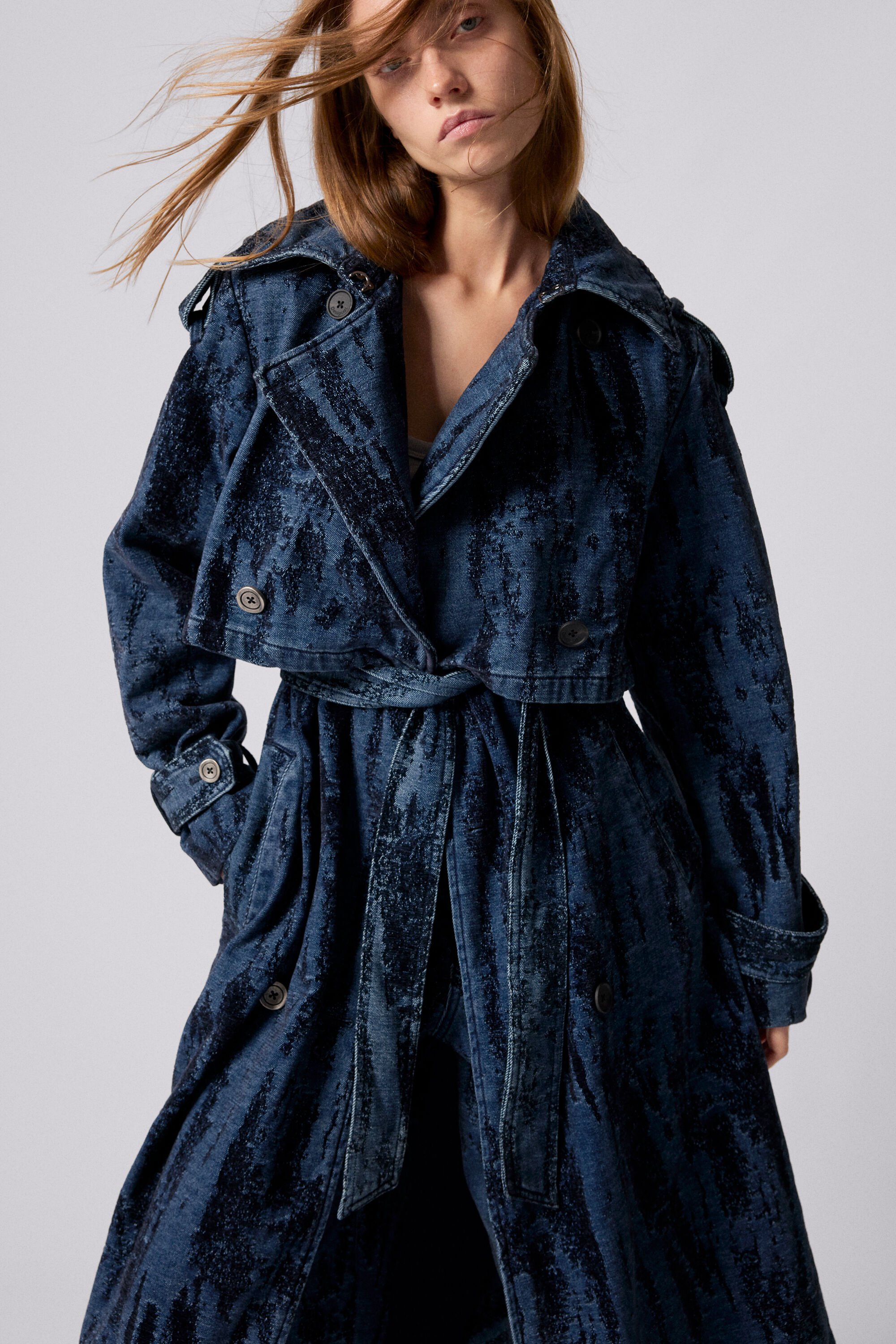 Degraded denim trench coat Women's I Desigual.com