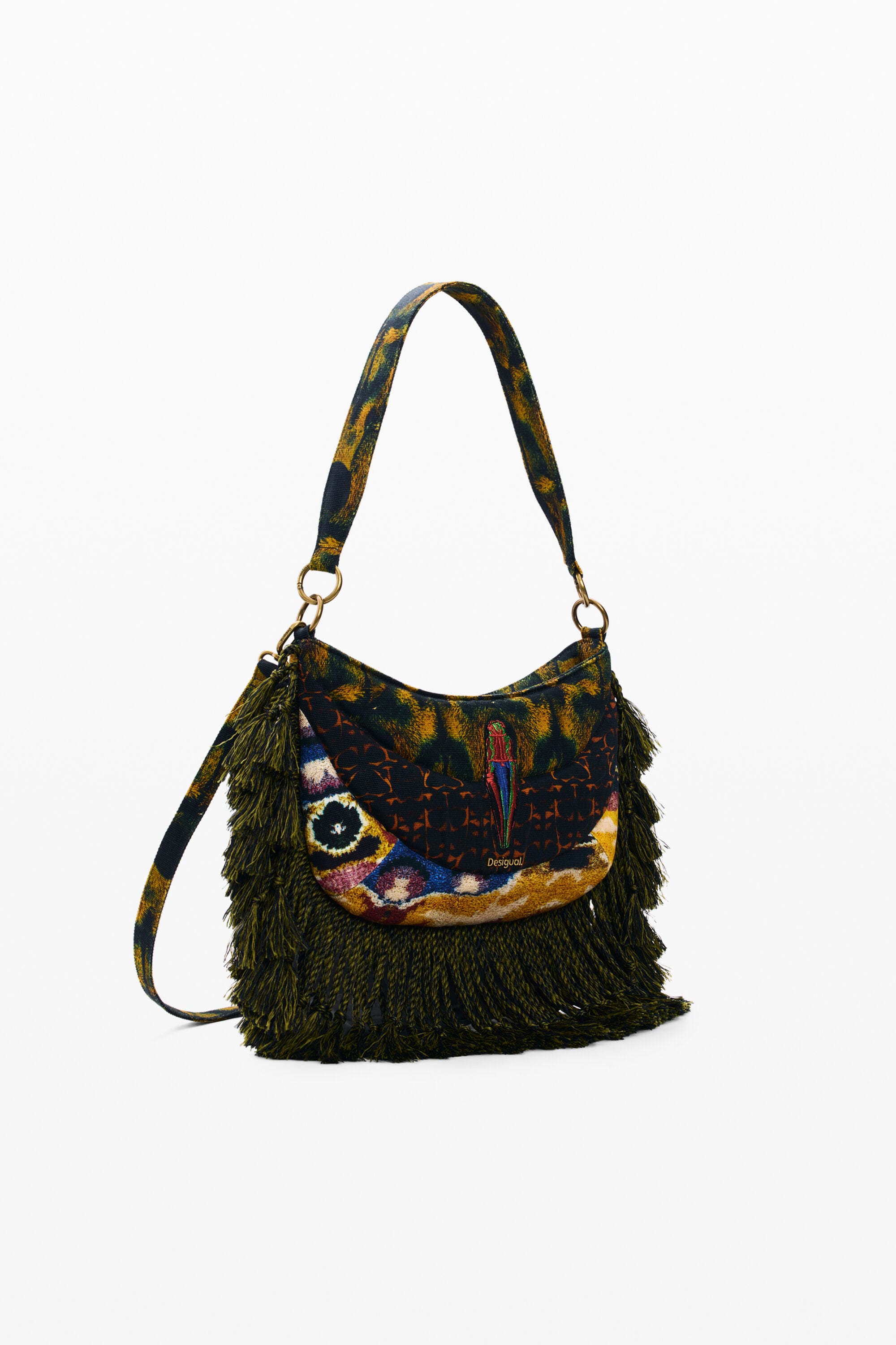 メ5208 福袋未使用Desigual デシグアルコー(46)定価38,900円 Mr. Christian Lacroix がデザインしたフリンジバッグ マルチカラー