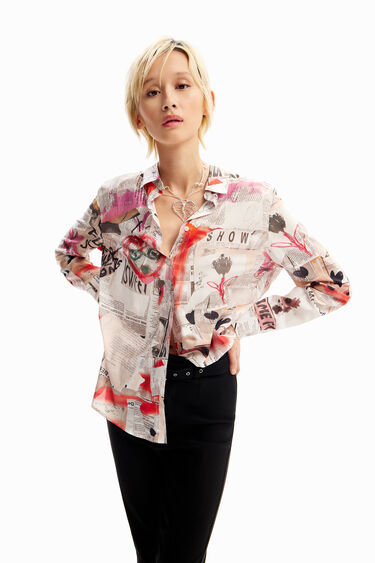 Camisa fina periódico | Desigual