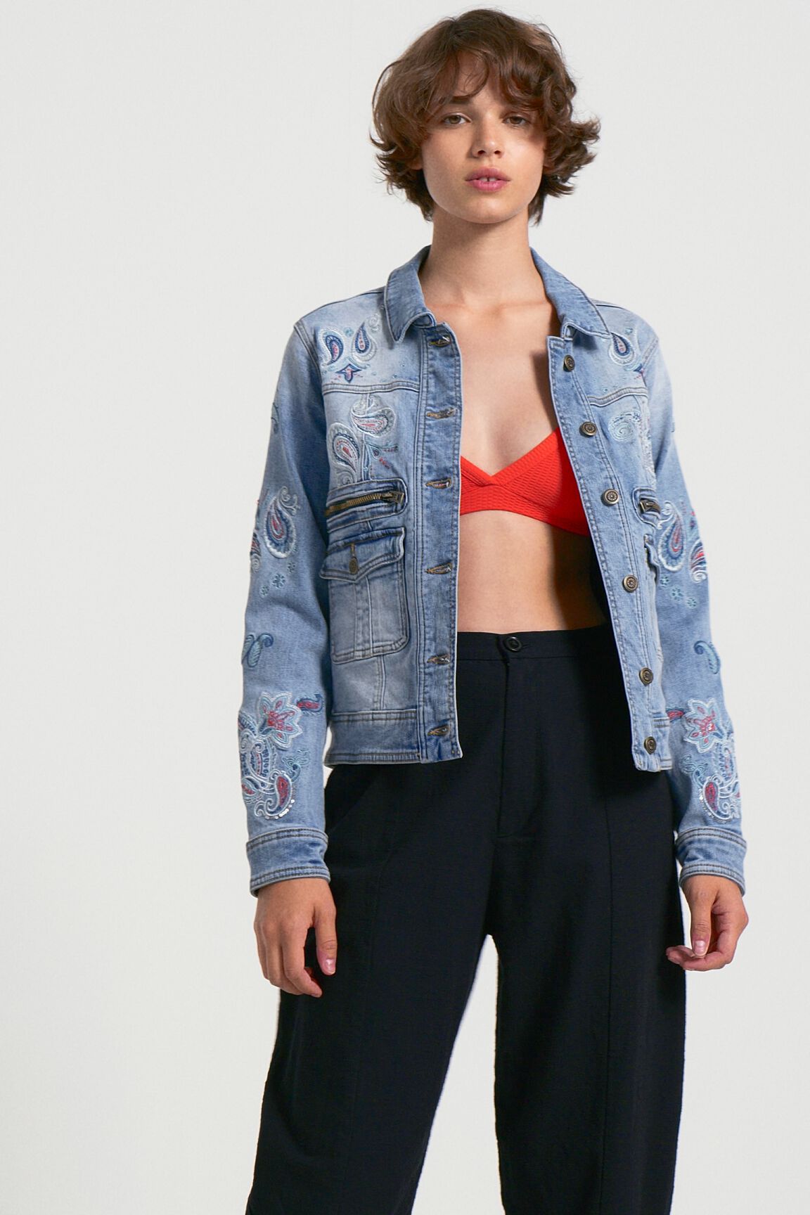 Paisley denim jacket | Desigual.com