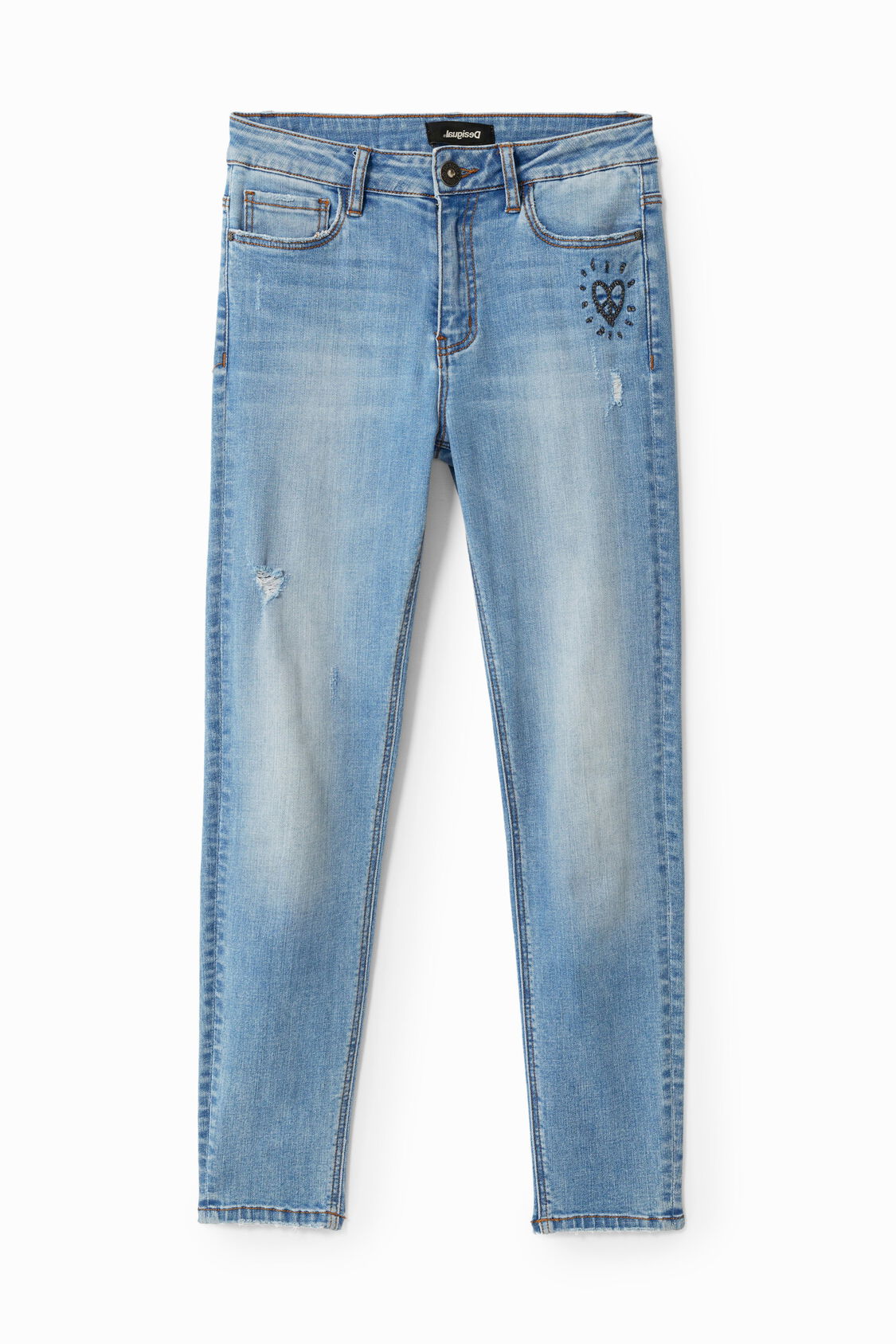 Skinny Heart Jeans Desigual Com