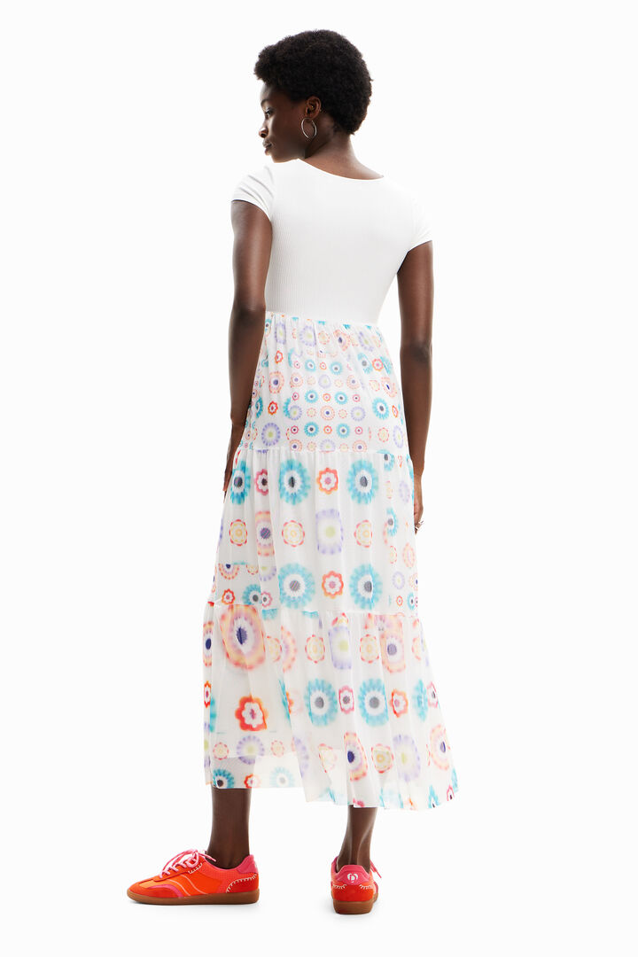 Geometric combination midi dress | Desigual