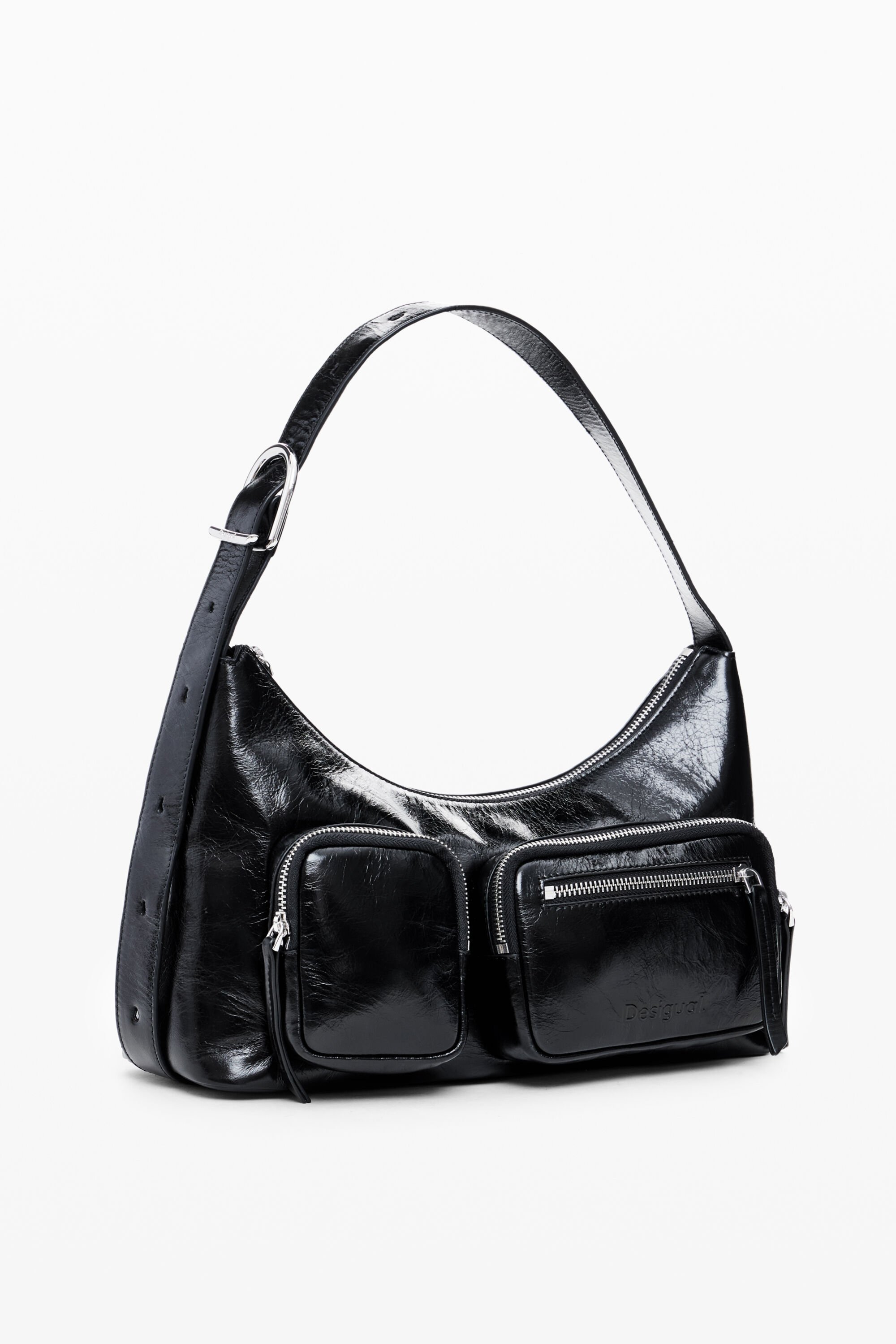Desigual Women s Leather Bag with Pockets Black