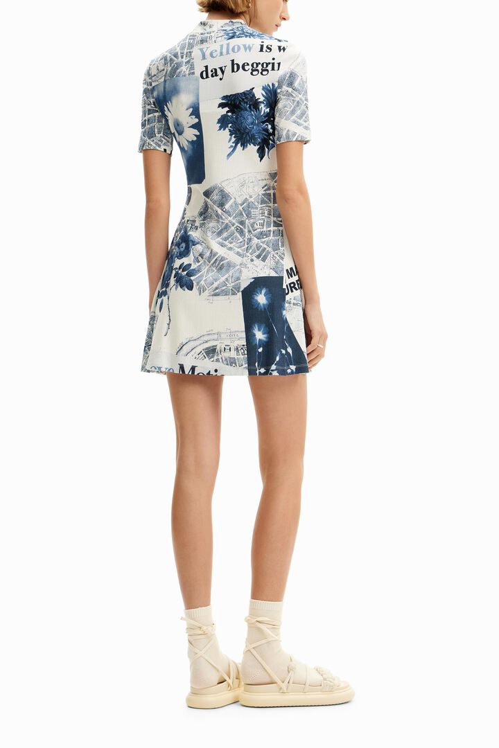 Vestido corto skater mapas | Desigual