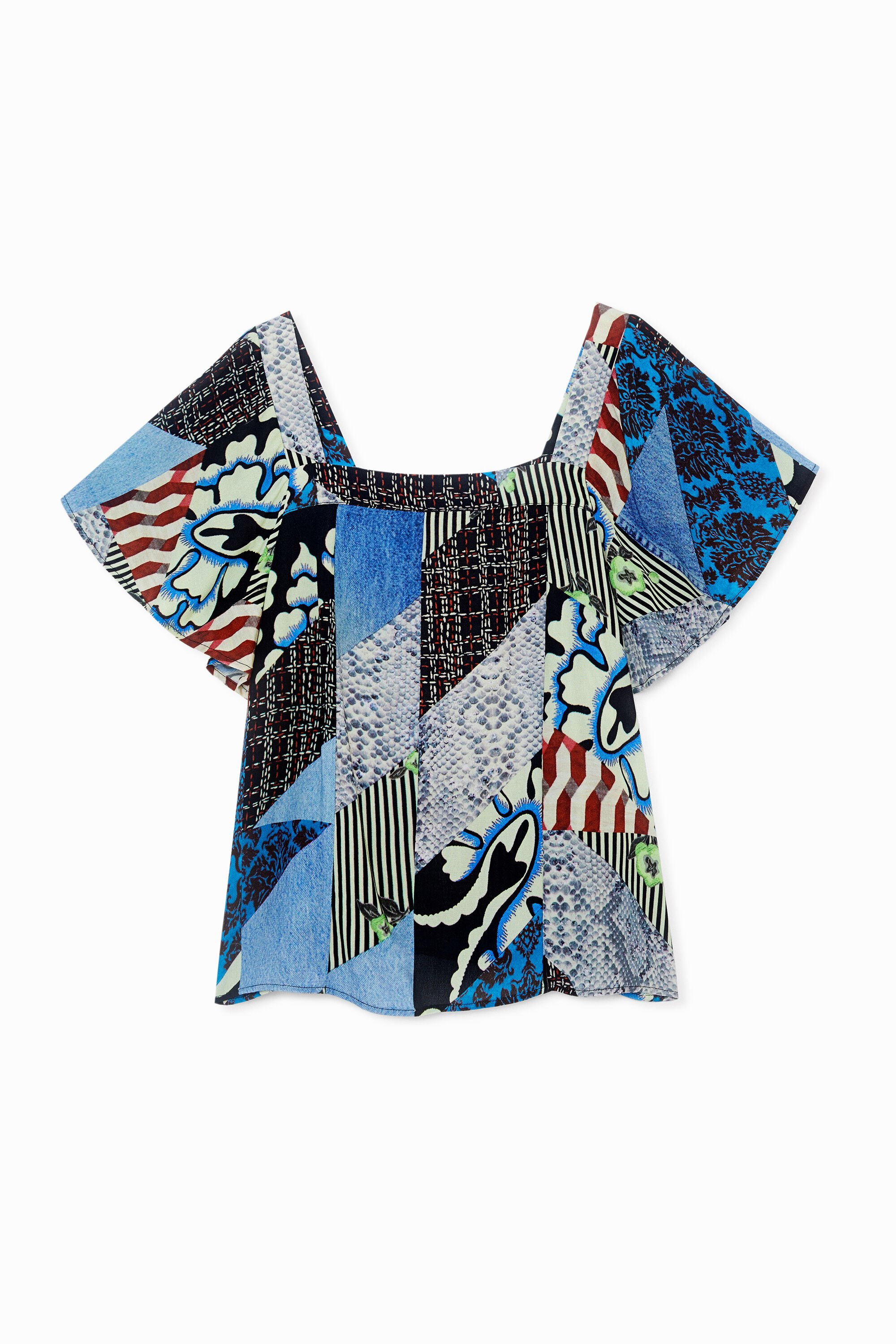 Blusa denim & patch digital