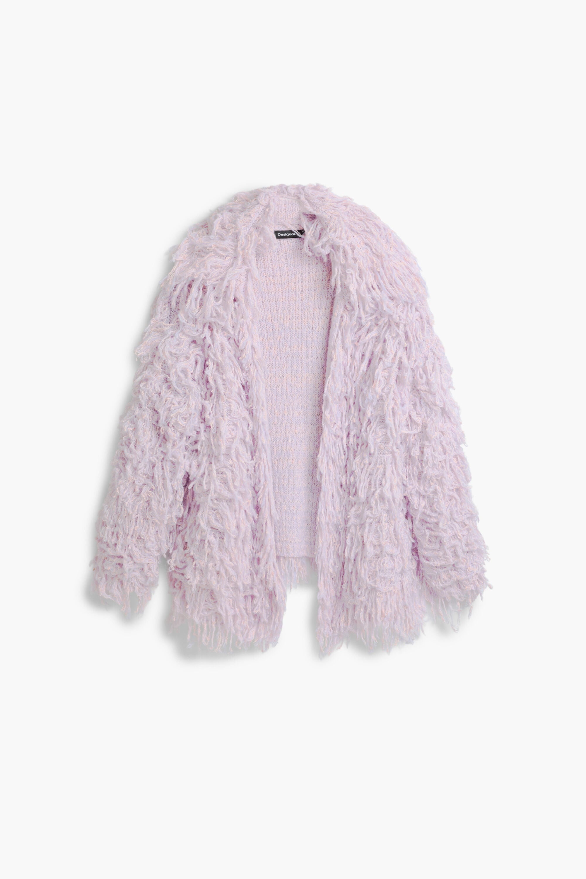 Jersey cardigan pelo, Blanco, U