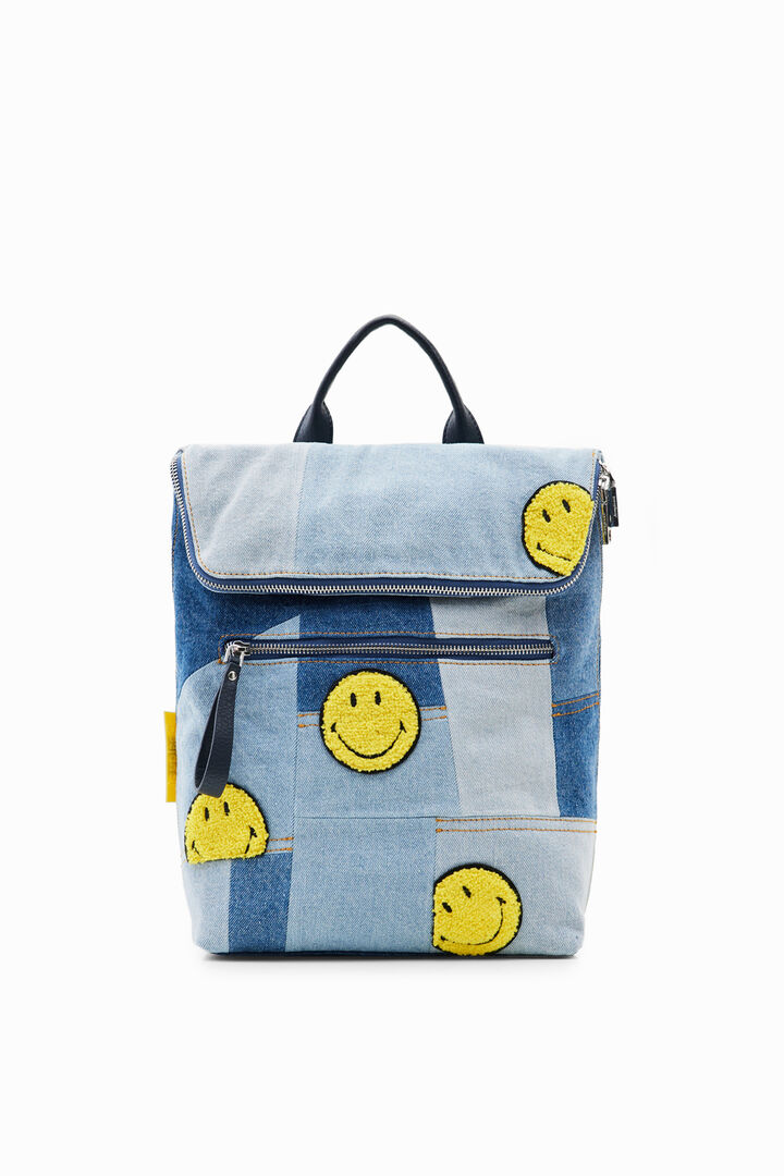 Midsize denim Smiley® backpack | Desigual