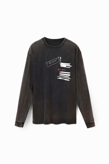 Camiseta manga larga texto | Desigual