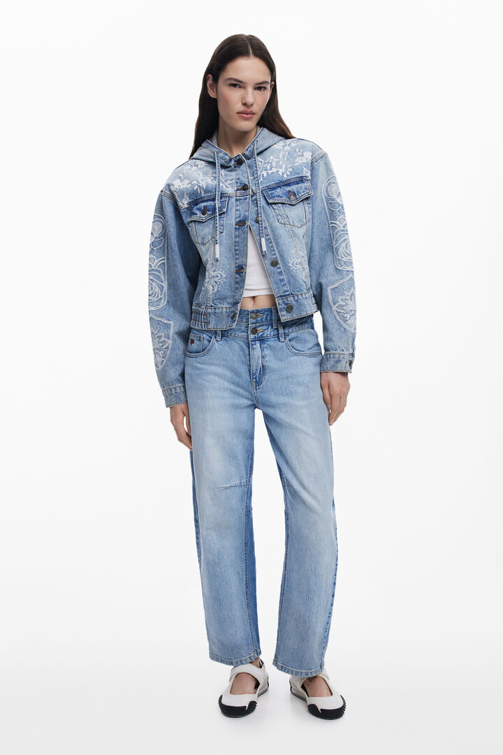 Denim jacket with hood | Desigual