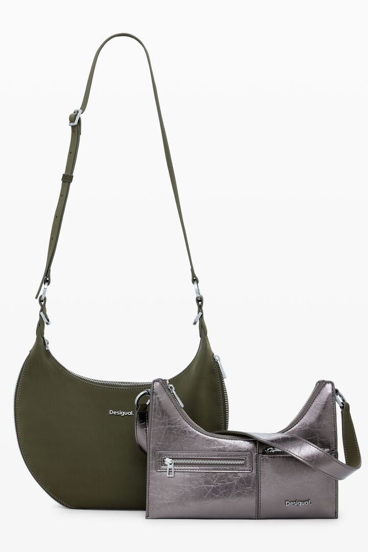 Medium metallic convertible bag | Desigual