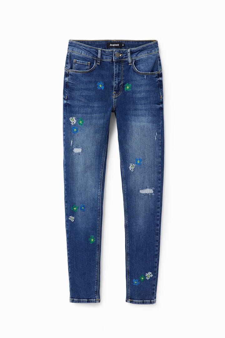 Vaqueros Skinny push-up bordados