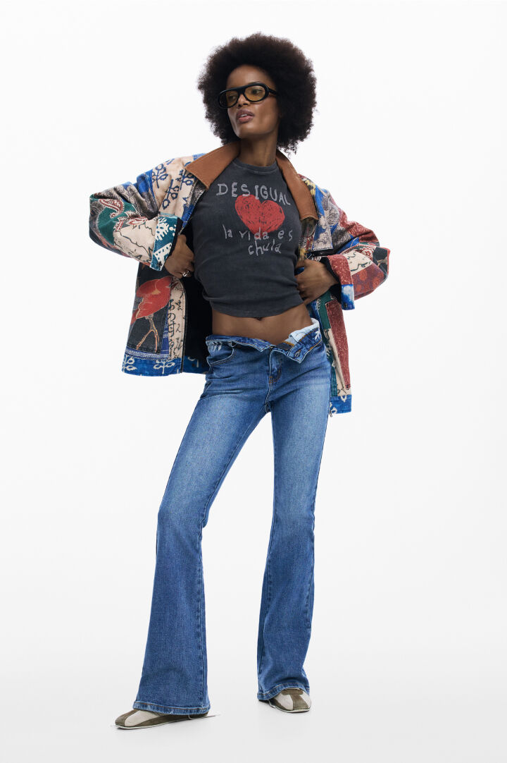 PANTAL&Oacute;N DENIM ACAMPANADO