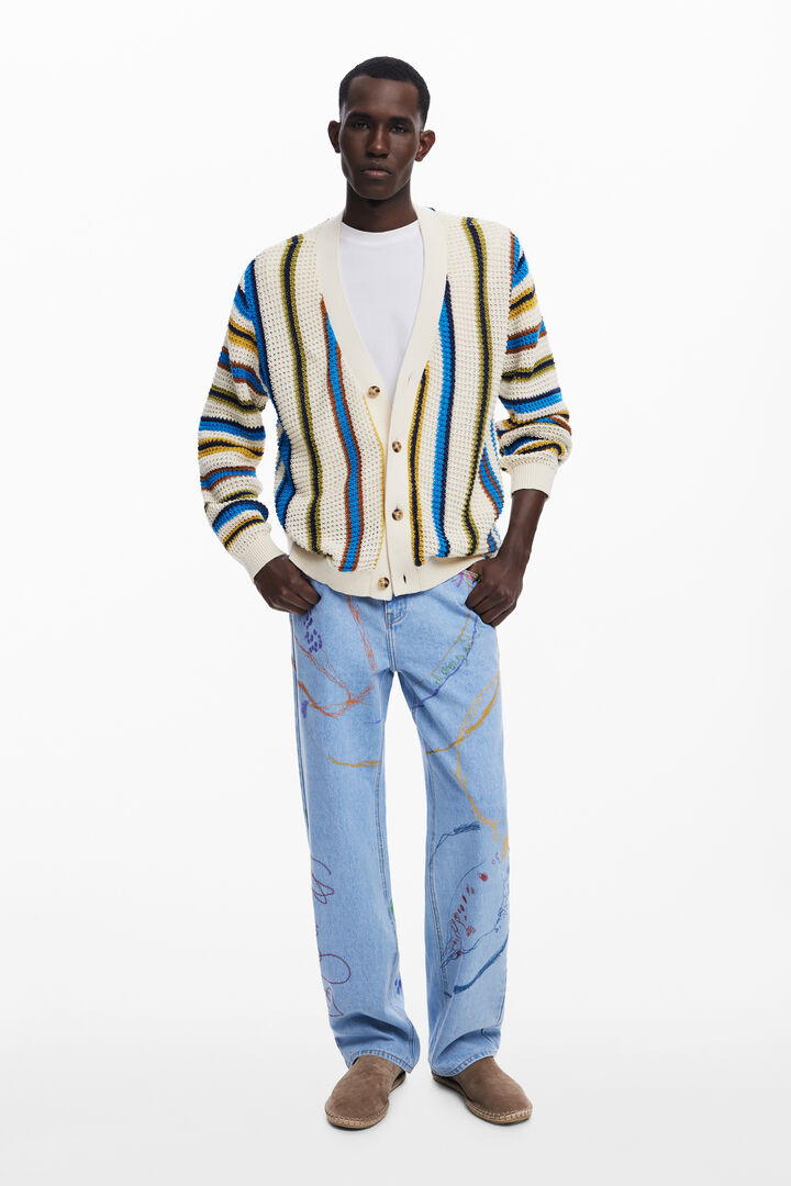 Striped knit cardigan | Desigual