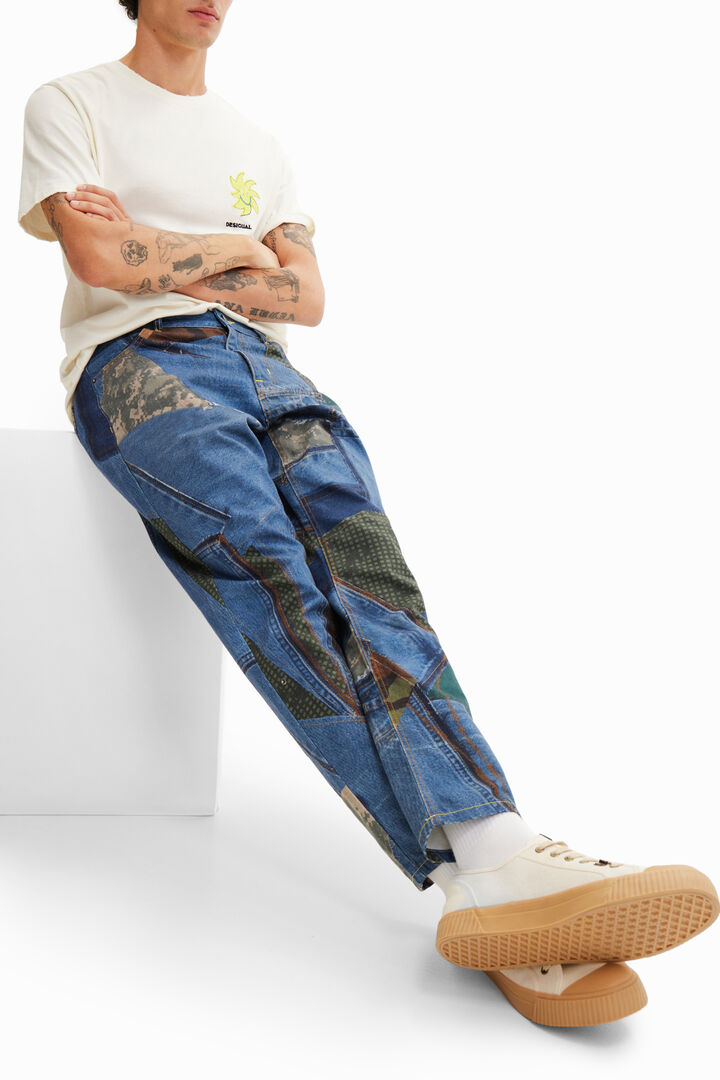 Relaxed patchwork jeans | Desigual
