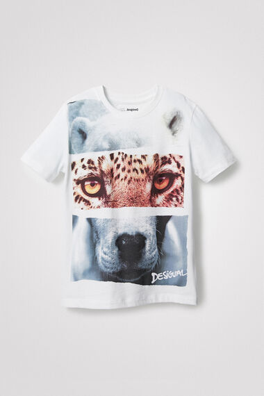 T-shirt print à photographie animal