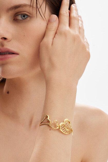 Zalio gold-plated heart bracelet