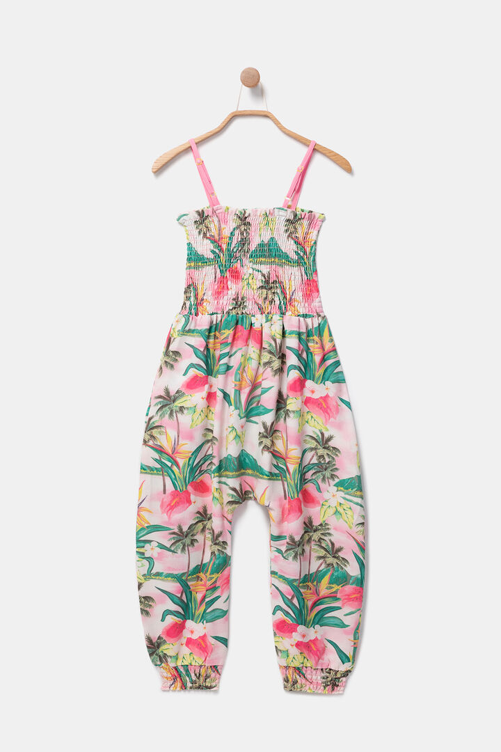 Long Hawaiian jumpsuit with straps | Desigual
