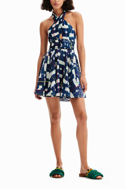 Vestido corto halter Stella Jean