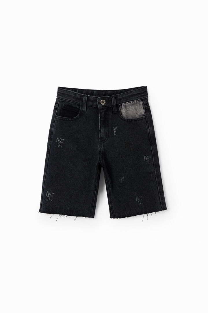 Now denim Bermuda shorts