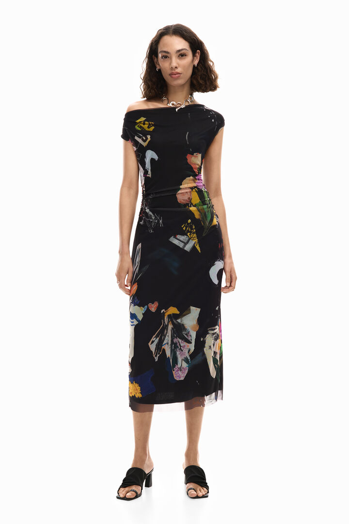 Vestido midi collage | Desigual