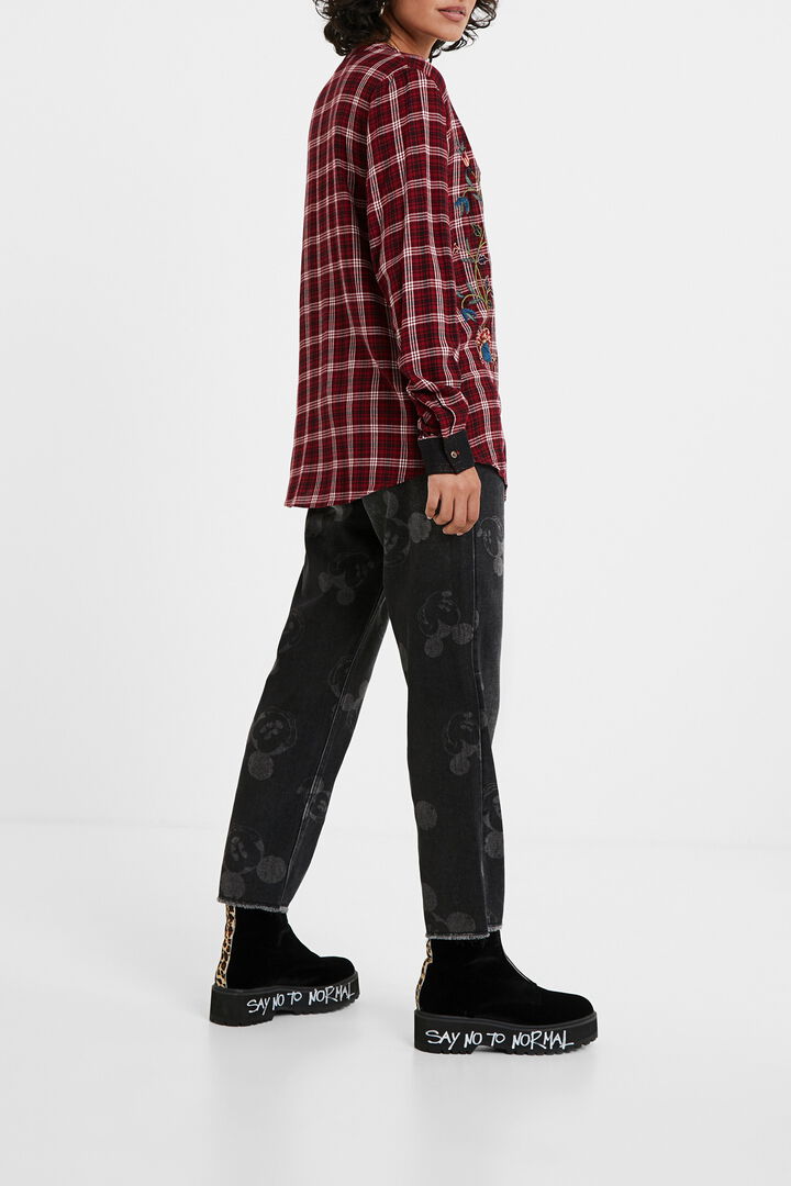 Tartan blouse embroideries | Desigual