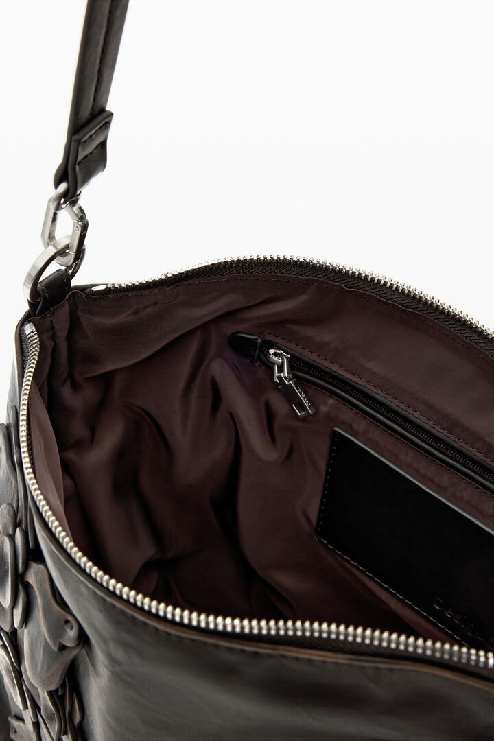 花の装飾が施された中型バッグ | Desigual