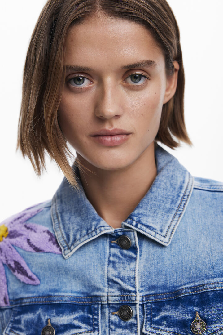 Combined floral Trucker jacket | Desigual