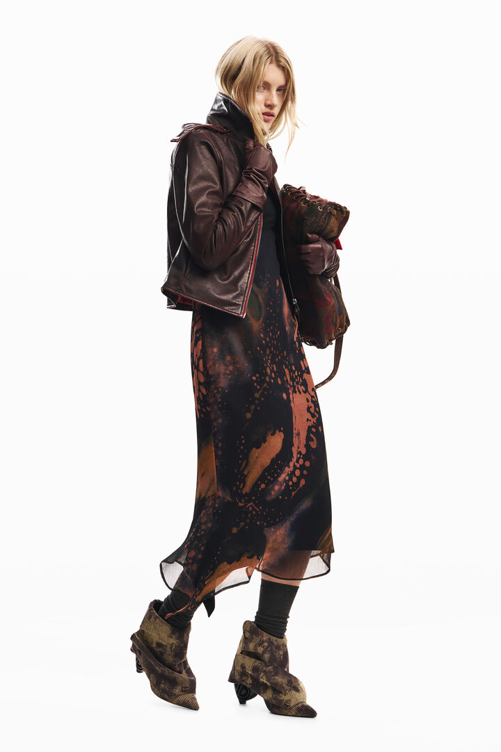 Printed long dress | Desigual