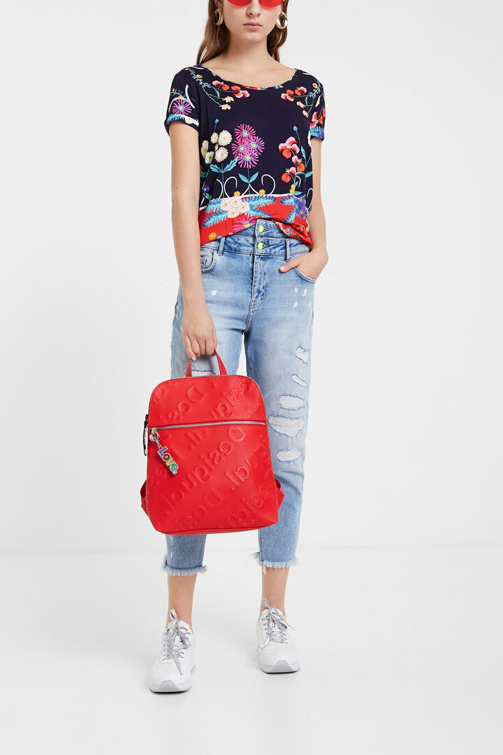 T-shirt met tropische bloemenprint | Desigual