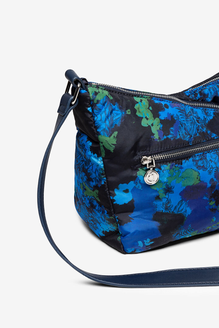 Padded sling bag with floral camouflage | Desigual